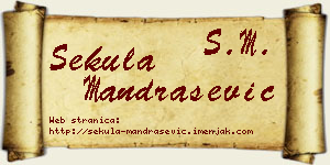 Sekula Mandrašević vizit kartica